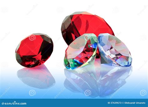 The Precious Stones Emeralds,rubies and Diamonds Stock Image - Image of ...