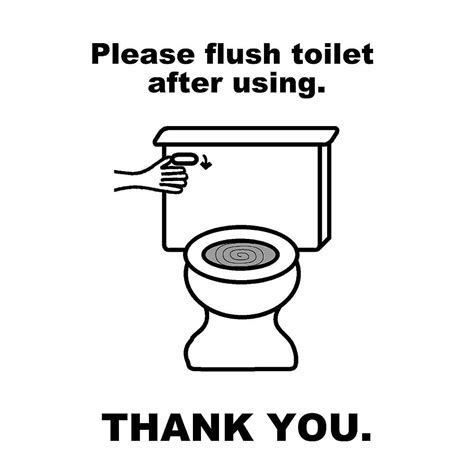 Free Printable Please Flush Toilet Sign - Free Templates Printable