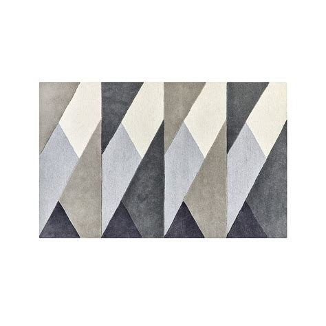 Grey Modern Geometric Rug Swatch + Reviews | Crate & Kids