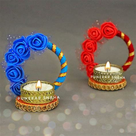 Diya stand making at home | Diwali decoration ideas | Diwali craft ideas | #diwali @Punekar ...