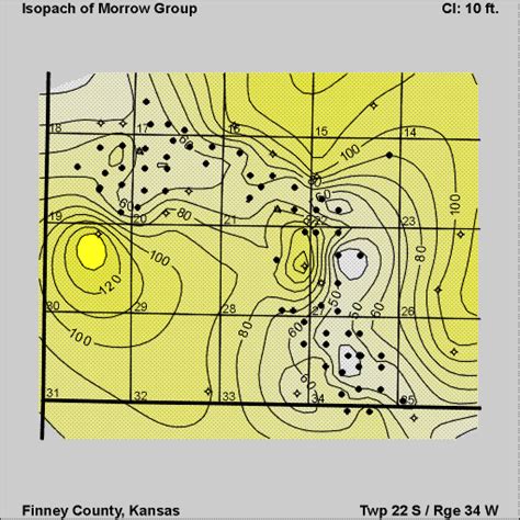 Terry Field--Geology--Morrow Isopach