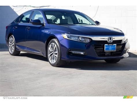 2018 Obsidian Blue Pearl Honda Accord EX Hybrid Sedan #127057519 | GTCarLot.com - Car Color ...