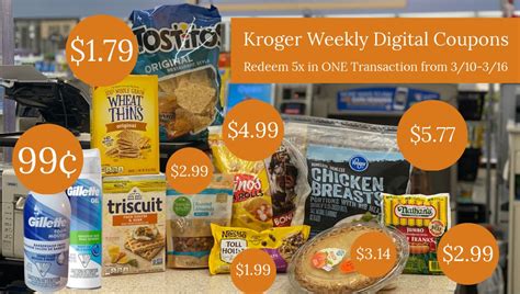 Last Day!!! Kroger Weekly Hot Digital Coupons Redeem 5x in ONE Transaction from 3/10 – 3/16 ...