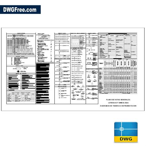 Plumbing symbols Drawing. Download free in Autocad. DwgFree