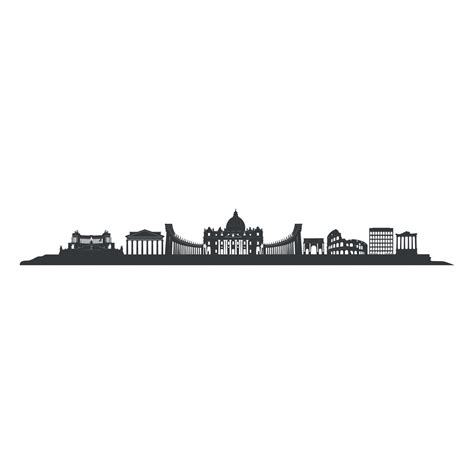 Rome Skyline Silhouette 22094685 Vector Art at Vecteezy