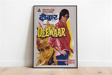 Deewaar Movie Poster, Desi Wall Art, Bollywood Movie Poster, Retro ...