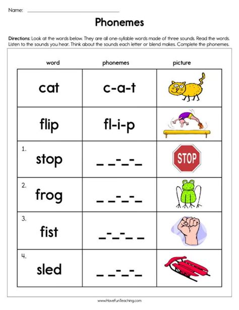 Phonics Worksheets - Have Fun Teaching