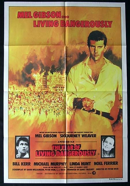 THE YEAR OF LIVING DANGEROUSLY 1982 Mel Gibson One sheet movie poster ...