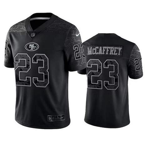 49ers Christian McCaffrey Reflective Limited Black Jersey – US Sports ...