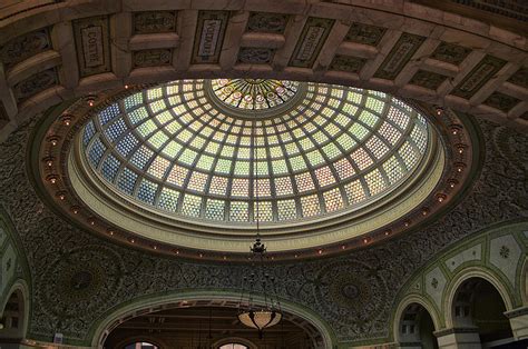 Chicago Cultural Center Tiffany Dome 01 Photograph by Thomas Woolworth ...