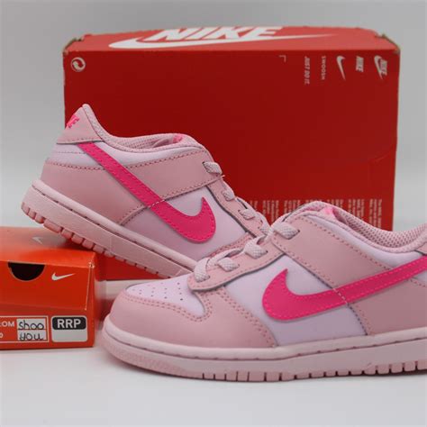 NIKE DUNK LOW TRIPLE PINK - TODDLER UK8.5-... - Depop