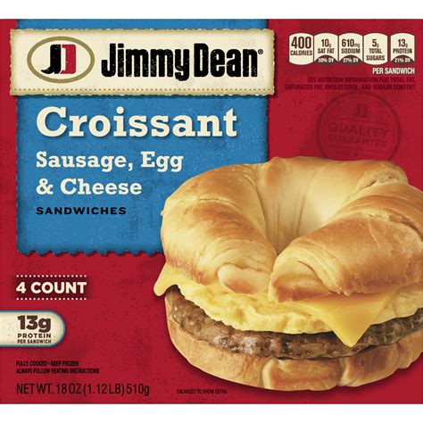 Jimmy Dean Sausage Egg Cheese Croissant 18 Oz - GJ Curbside