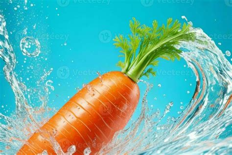 water splash on carrot. AI Generative Pro Photo 33296441 Stock Photo at Vecteezy