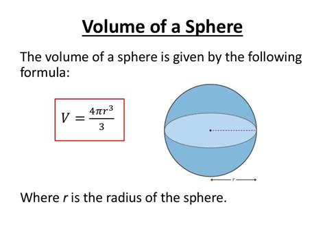 Volume of a sphere