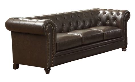 Dark Brown Leather Couch - Home Furniture Design