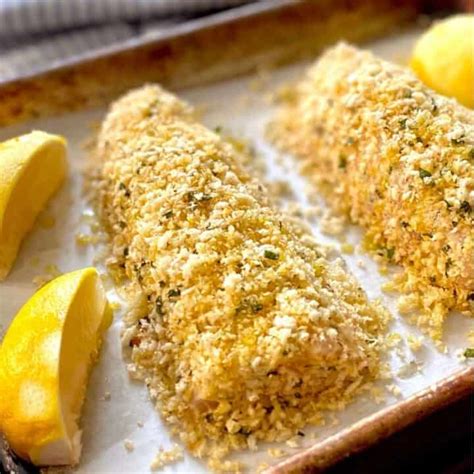 Crunchy Lemon-Herb Baked Rockfish • Breathing And Cooking