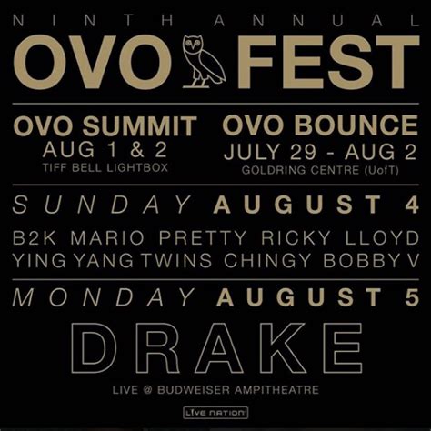 Drake Announces OVO Fest 2019