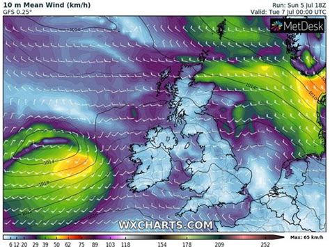 UK heatwave MAP: African plume to scorch Britain with temperatures hotter than Caribbean ...