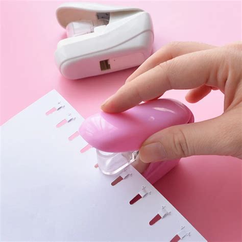 cute Stationery Students Nail Free Staple Free Stapleless Stapler Safe ...