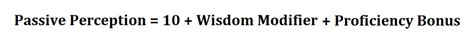 How to Calculate Passive Perception.