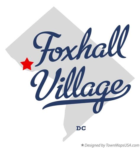 Map of Foxhall Village, DC, District Of Columbia