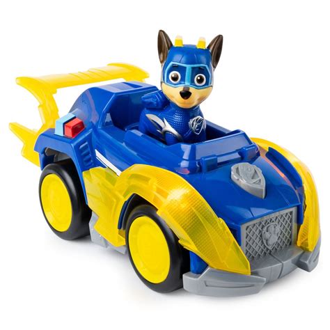 PAW Patrol Mighty Pups Super PAWs Chase's Deluxe Vehicle with Lights and Sounds