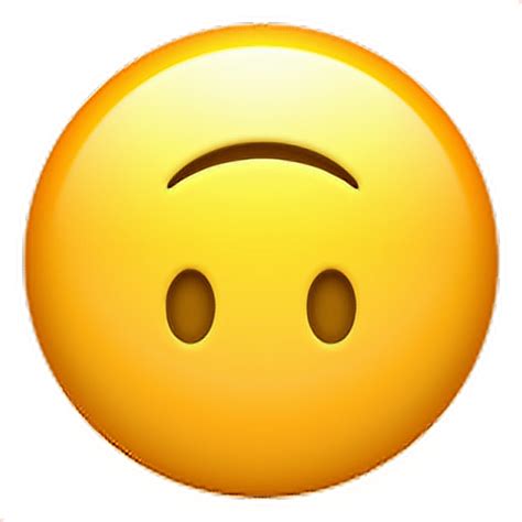 Download Upside Down Face Emoji 🙃 Upsidedown Smile Emoji - Emoji PNG Image with No Background ...