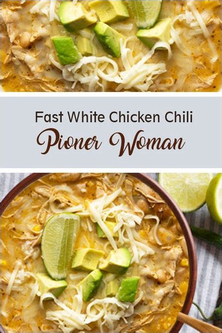 Pioneer Woman White Chicken Chili | Pioneer woman recipes dinner, White chili chicken recipe ...