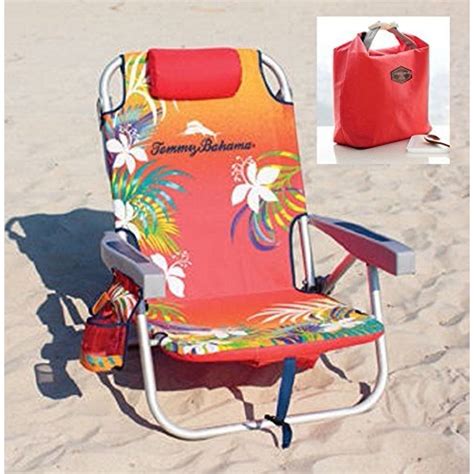 Tommy Bahama 2016 Backpack Cooler Beach Chair (Orange) with Storage ...