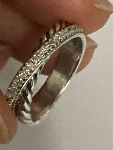 Pre Owned David Yurman Crossover Ring 5mm Size 6 - Etsy