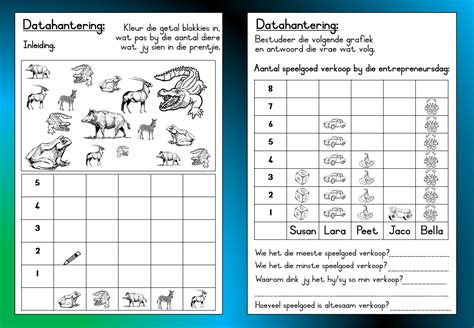 Graad 3 Wiskunde - Datahantering werkkaart, Grondslagfase. Aflaaibare, volledige dokument ...