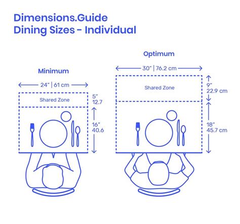 Individual Dining Place Settings | Dining table sizes, Restaurant interior design, Dining table ...