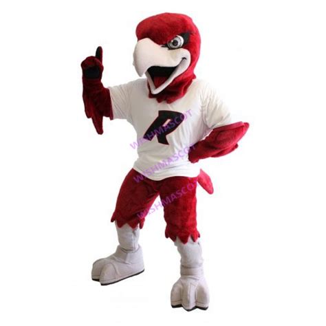 Red Hawk Mascot Costume