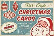 Retro Christmas Cards vol.2 | Templates & Themes ~ Creative Market