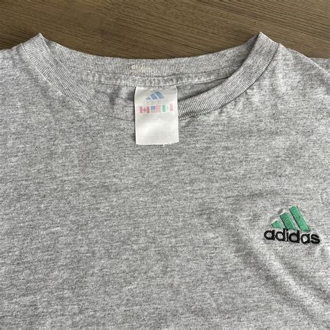 Adidas Men's Grey and Green T-shirt | Depop