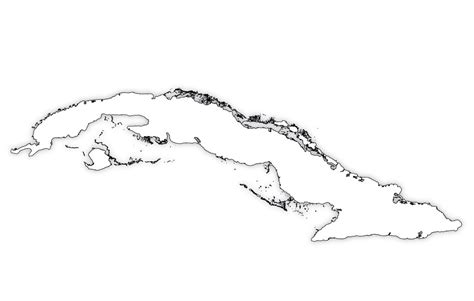 Cuba Outline Map, Cuba Blank Map