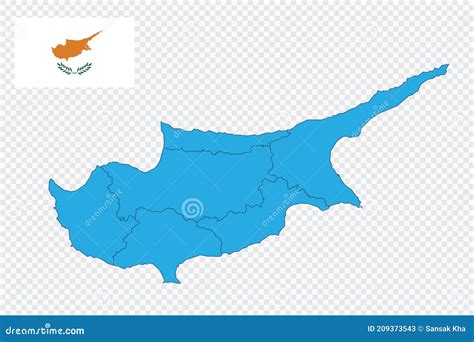 Map and flag of Cyprus stock vector. Illustration of earth - 209373543