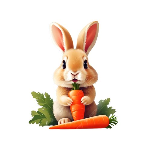 Easter Bunny With Carrot, Easter Bunny, With Carrot, Easter PNG Transparent Image and Clipart ...