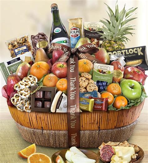 Thank You Fruit & Sweets Gift Basket Grande | 1800Baskets.com