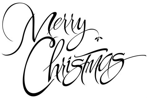 23 Merry Christmas Clip Art Black And White