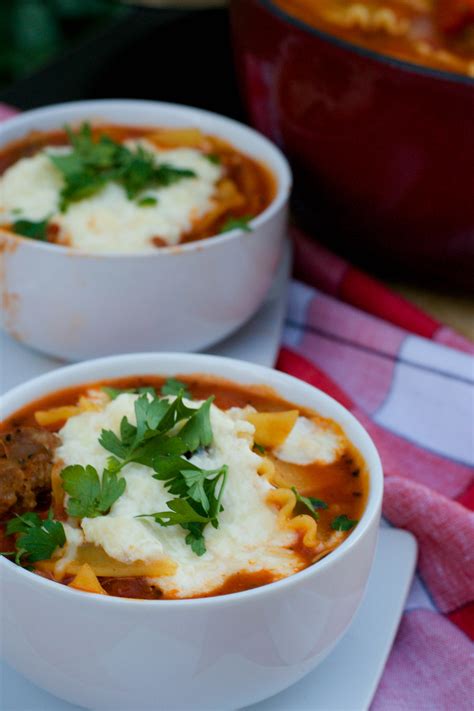 Sausage Lasagna Soup - What the Forks for Dinner?