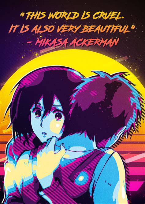 Mikasa Ackerman Quote Digital Art by 80sRetro - Fine Art America