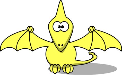 Yellow Pterodactyl Clip Art at Clker.com - vector clip art online, royalty free & public domain