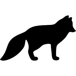 Arctic Fox Silhouette | Fox silhouette, Arctic fox, Animal silhouette