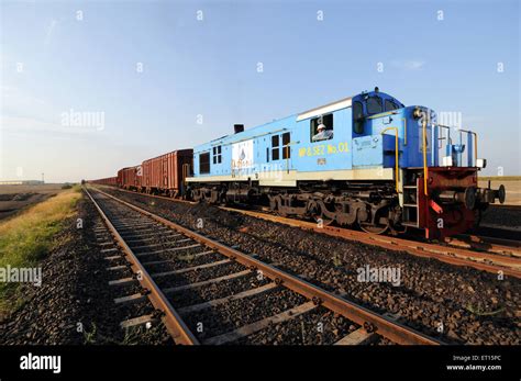 Goods train engine at Adani Power ; Mundra ; Kutch ; Gujarat ; India Stock Photo, Royalty Free ...