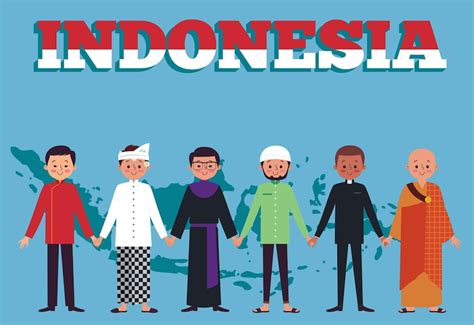 Premium Vector | Unity in diversiy Represent Indonesia as a country with various tribes and ...