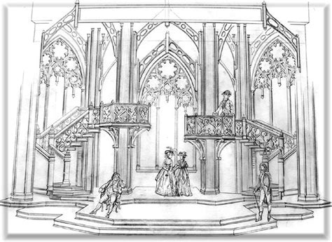 Amadeus Set Design by Richard Finkelstein, Stage Designer | Scenic design sketch, Scene design ...