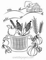 Fall Harvest Coloring Pages Sketch Page sketch template