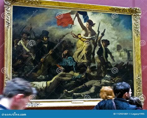 The Louvre - Eugene Delacroix Liberty Leading the People Editorial ...