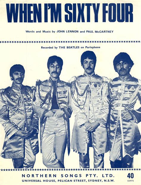 Pop '67!: Beatles "When I'm 64" sheet music and Sgt. Pepper poster